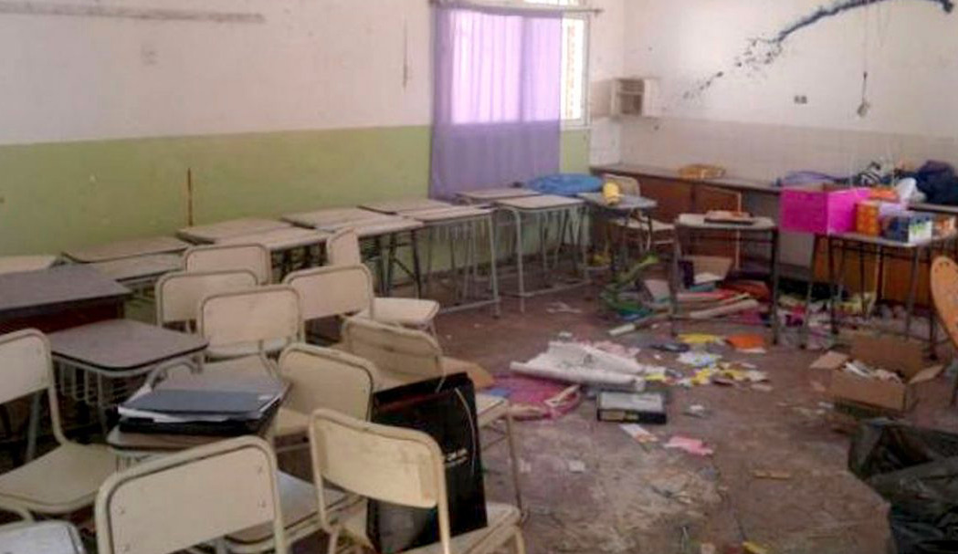 FUERON VANDALIZADAS Y SAQUEADAS ESCUELAS UNAS 600 REQUIEREN